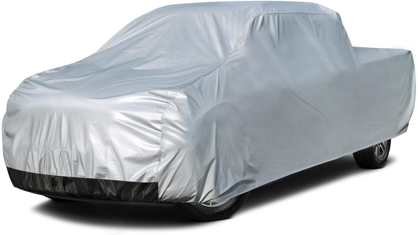 Sedan Car Cover Waterproof All Weather for Automobiles - See Vehicle Size Chart for Accurate Fit - Outdoor Full Exterior Cover Sun Rain Snow UV Protection with Zipper. Size A4 (See Size Chart)