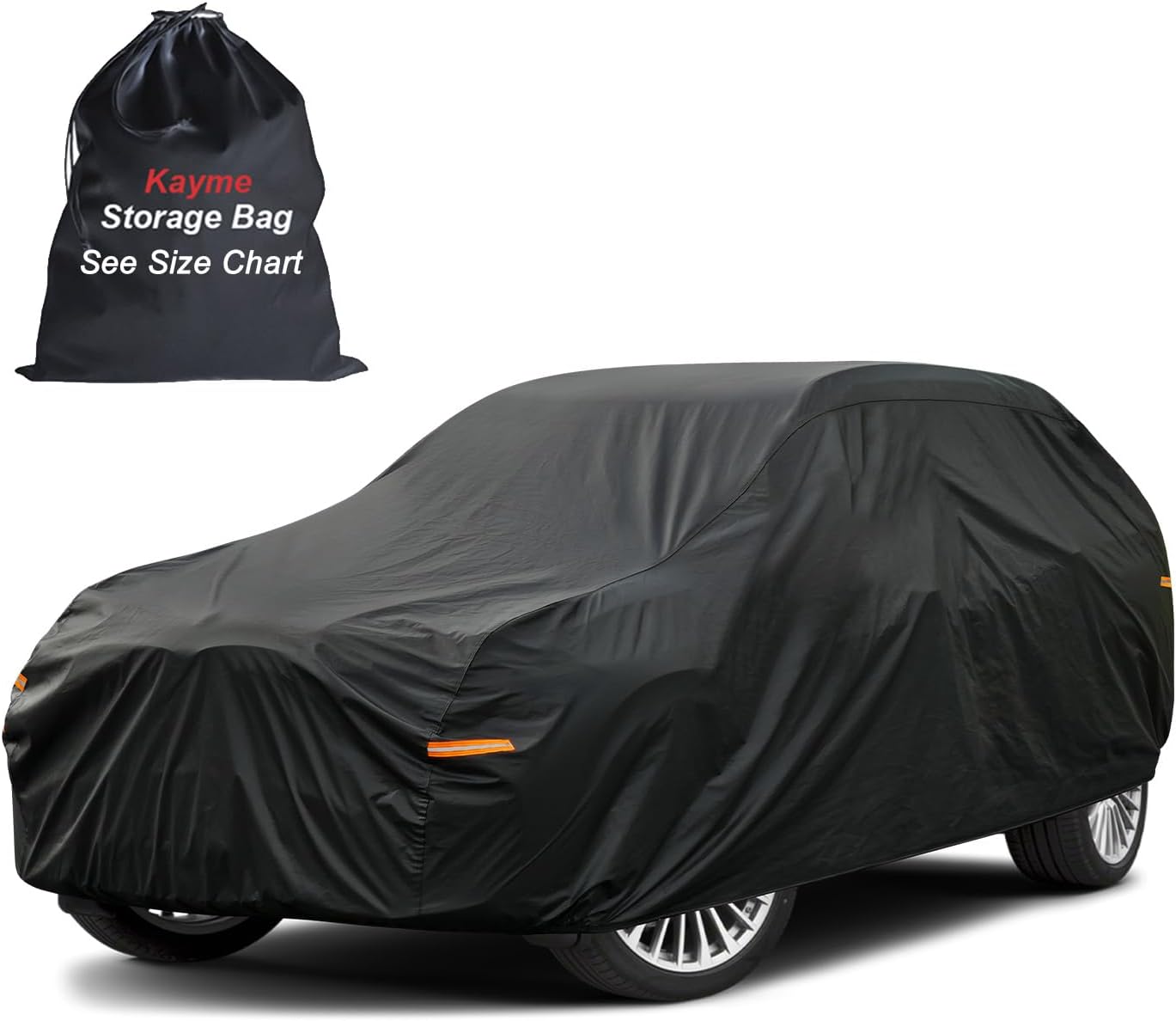 Sedan Car Cover Waterproof All Weather for Automobiles - See Vehicle Size Chart for Accurate Fit - Outdoor Full Exterior Cover Sun Rain Snow UV Protection with Zipper. Size A4 (See Size Chart)