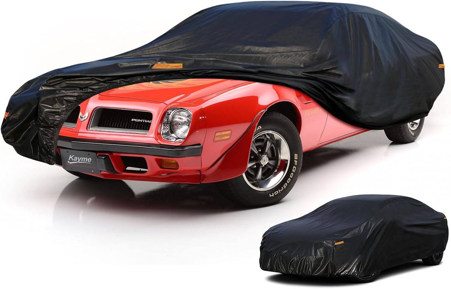 Sedan Car Cover Waterproof All Weather for Automobiles - See Vehicle Size Chart for Accurate Fit - Outdoor Full Exterior Cover Sun Rain Snow UV Protection with Zipper. Size A4 (See Size Chart)