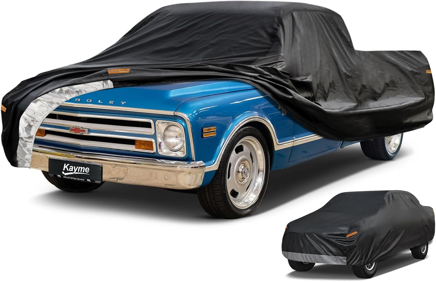 Sedan Car Cover Waterproof All Weather for Automobiles - See Vehicle Size Chart for Accurate Fit - Outdoor Full Exterior Cover Sun Rain Snow UV Protection with Zipper. Size A4 (See Size Chart)