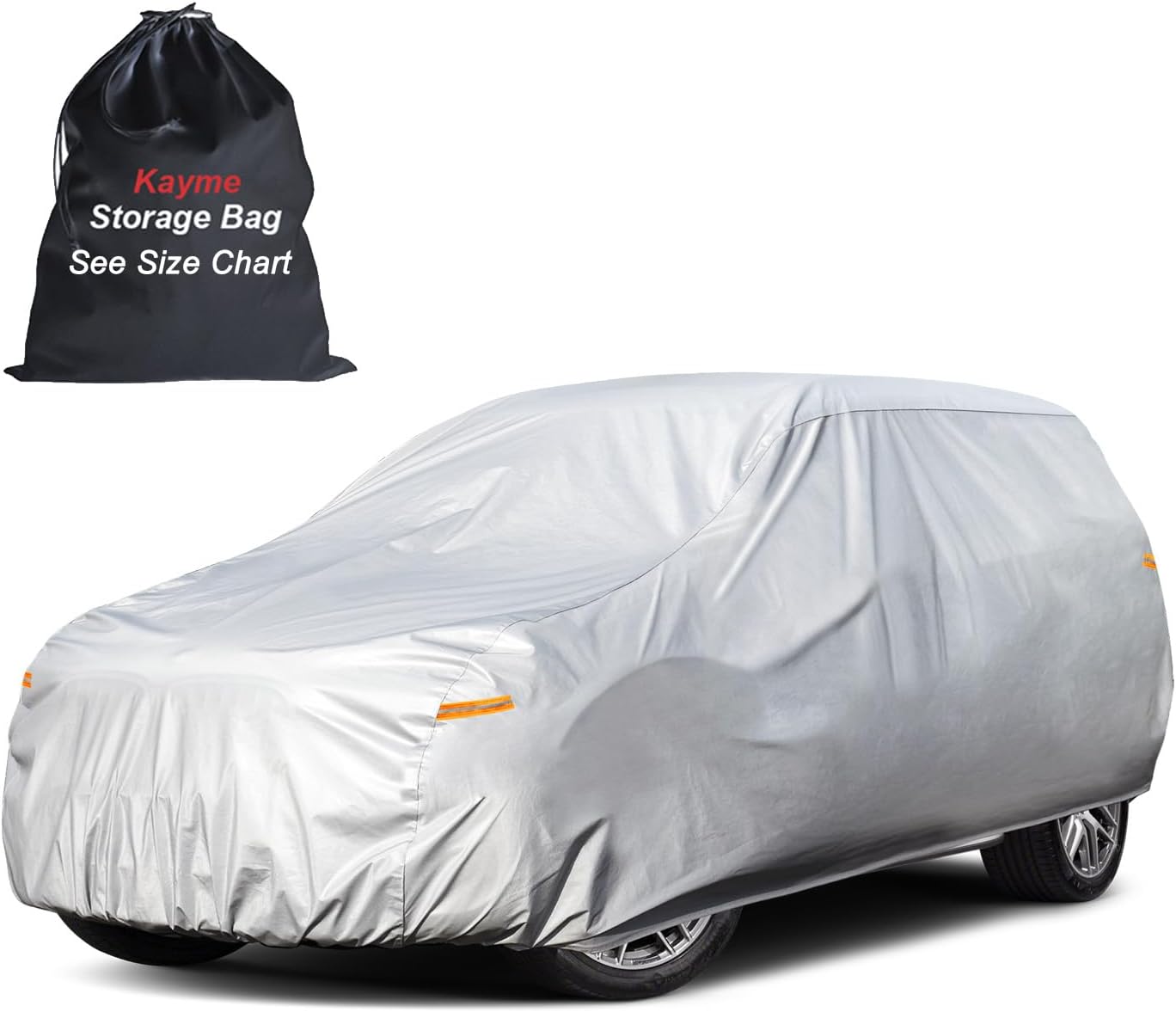 Sedan Car Cover Waterproof All Weather for Automobiles - See Vehicle Size Chart for Accurate Fit - Outdoor Full Exterior Cover Sun Rain Snow UV Protection with Zipper. Size A4 (See Size Chart)