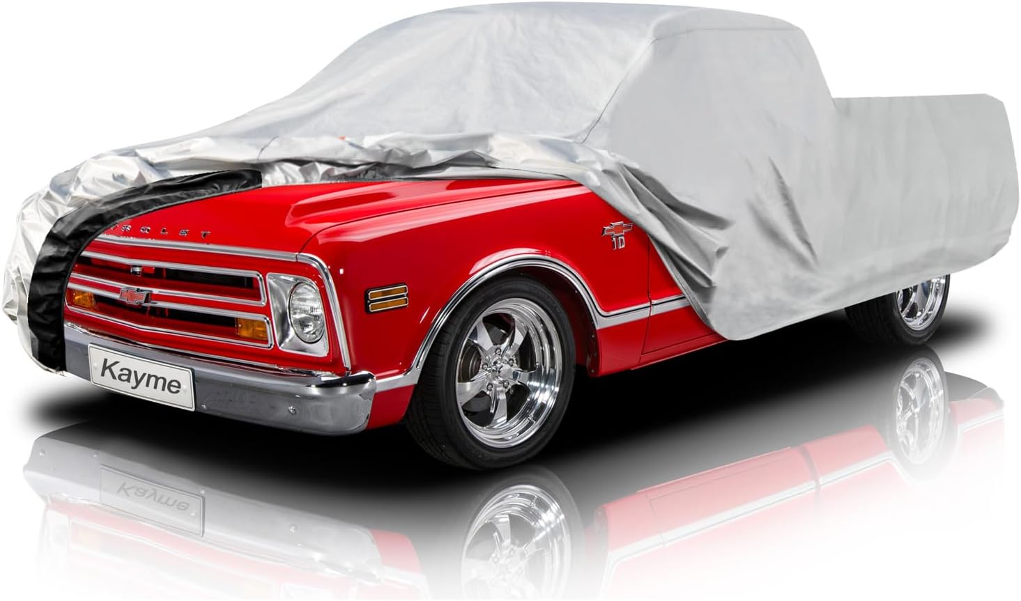 Sedan Car Cover Waterproof All Weather for Automobiles - See Vehicle Size Chart for Accurate Fit - Outdoor Full Exterior Cover Sun Rain Snow UV Protection with Zipper. Size A4 (See Size Chart)