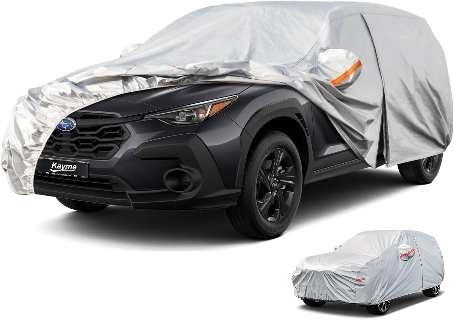 Sedan Car Cover Waterproof All Weather for Automobiles - See Vehicle Size Chart for Accurate Fit - Outdoor Full Exterior Cover Sun Rain Snow UV Protection with Zipper. Size A4 (See Size Chart)