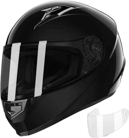 GLX GX11 Compact Full Face Motorcycle Helmet w/ Tinted Visor, DOT | The Art of Snug Comfort, Streamlined