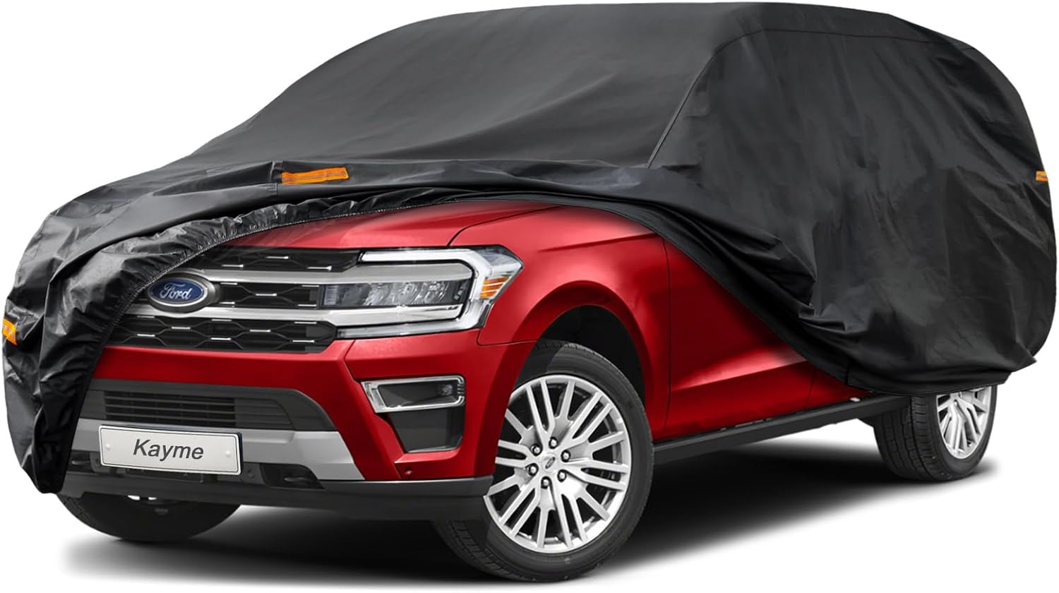 Sedan Car Cover Waterproof All Weather for Automobiles - See Vehicle Size Chart for Accurate Fit - Outdoor Full Exterior Cover Sun Rain Snow UV Protection with Zipper. Size A4 (See Size Chart)