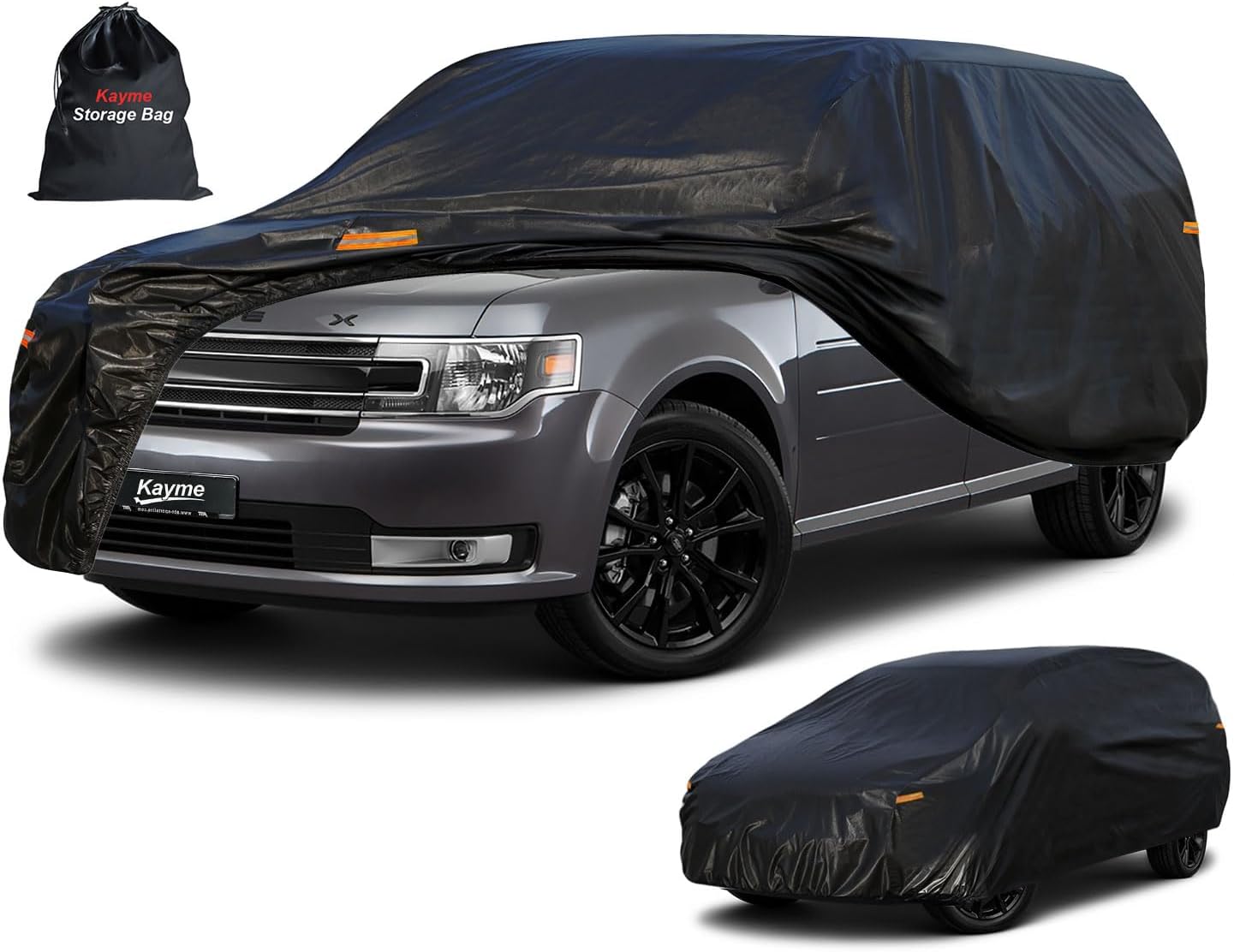 Sedan Car Cover Waterproof All Weather for Automobiles - See Vehicle Size Chart for Accurate Fit - Outdoor Full Exterior Cover Sun Rain Snow UV Protection with Zipper. Size A4 (See Size Chart)