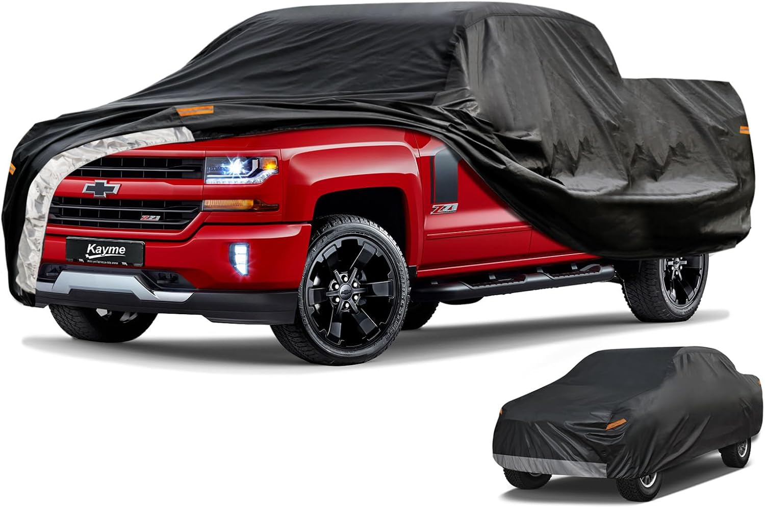 Sedan Car Cover Waterproof All Weather for Automobiles - See Vehicle Size Chart for Accurate Fit - Outdoor Full Exterior Cover Sun Rain Snow UV Protection with Zipper. Size A4 (See Size Chart)