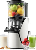 Juicer Machines, 3-in-1 Cold Press Juicer with 6.5" Extra Large Chute, 100oz Large Capacity, AC Motor, Makes Juice, Nut Milk & Sorbet, Premium Gray