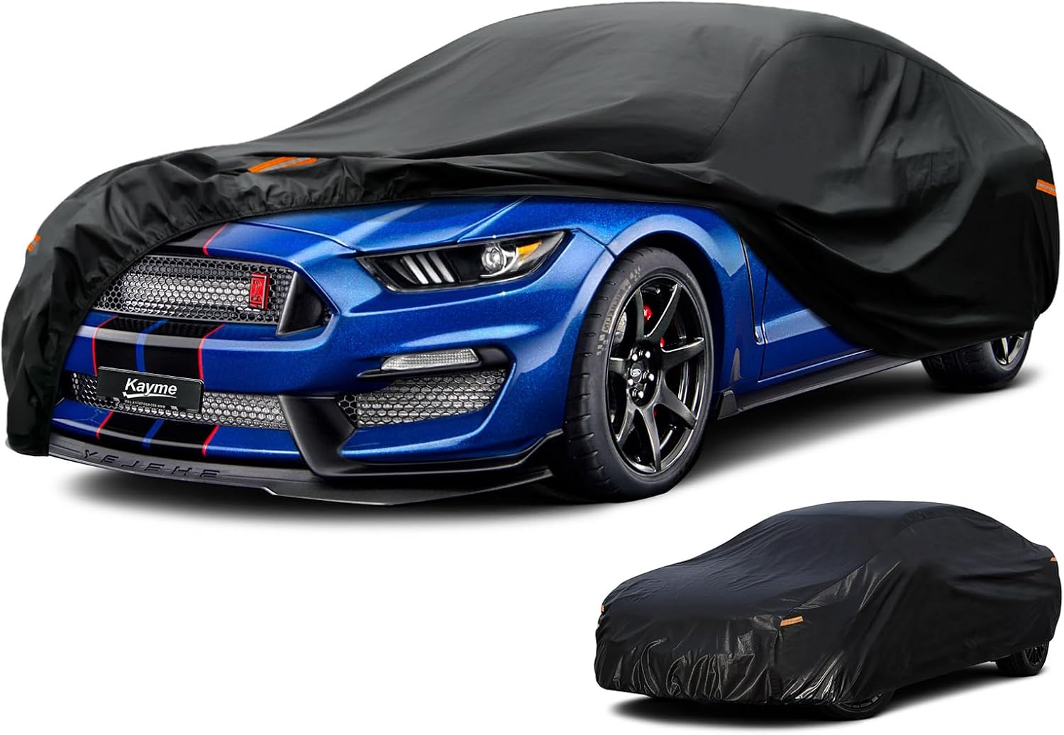 Sedan Car Cover Waterproof All Weather for Automobiles - See Vehicle Size Chart for Accurate Fit - Outdoor Full Exterior Cover Sun Rain Snow UV Protection with Zipper. Size A4 (See Size Chart)