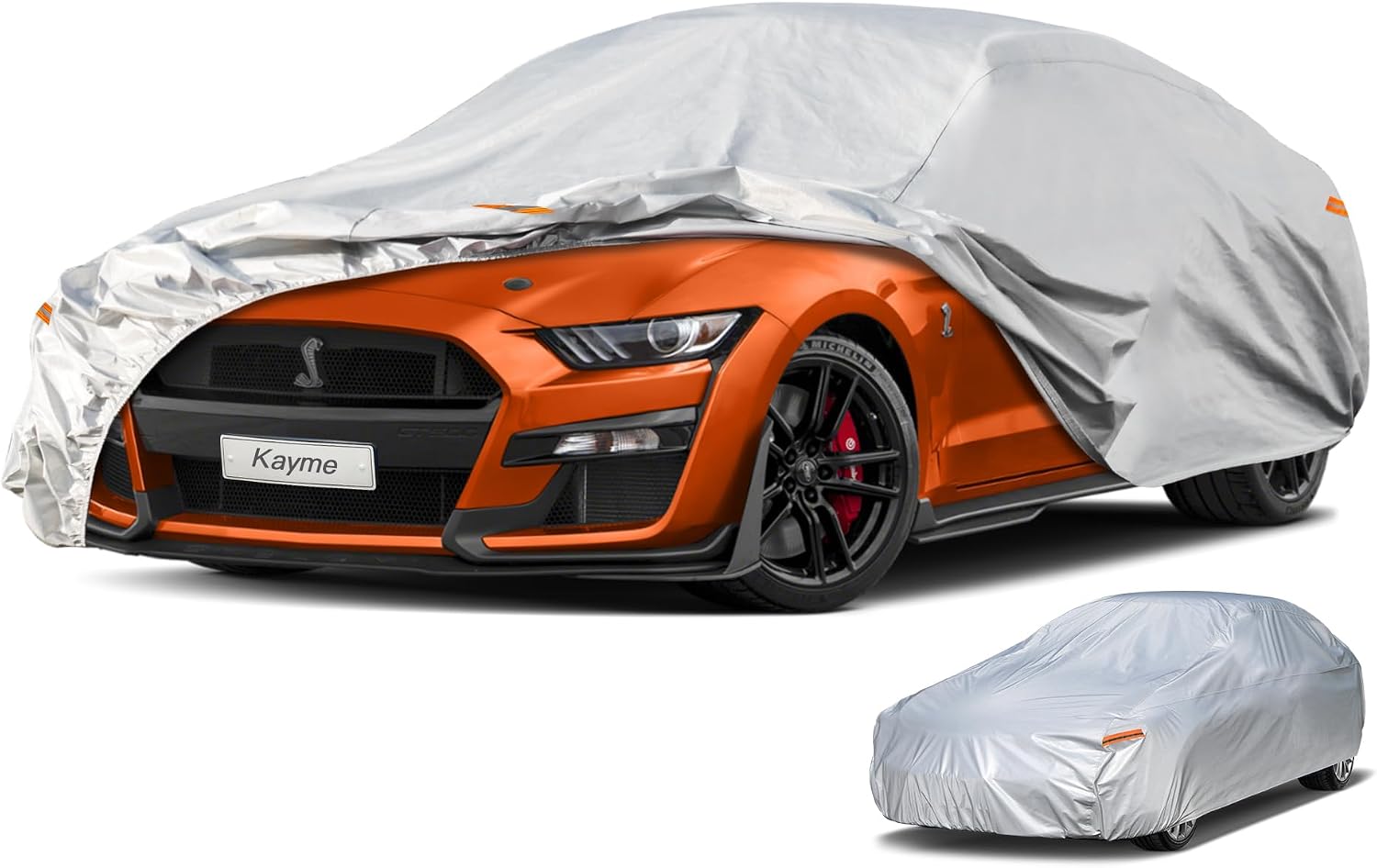 Sedan Car Cover Waterproof All Weather for Automobiles - See Vehicle Size Chart for Accurate Fit - Outdoor Full Exterior Cover Sun Rain Snow UV Protection with Zipper. Size A4 (See Size Chart)